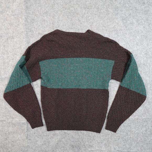 Vintage Aspetuck Trading Sweater Mens Large Wool USA Made Grandpa Pullover Knit - Picture 4 of 7